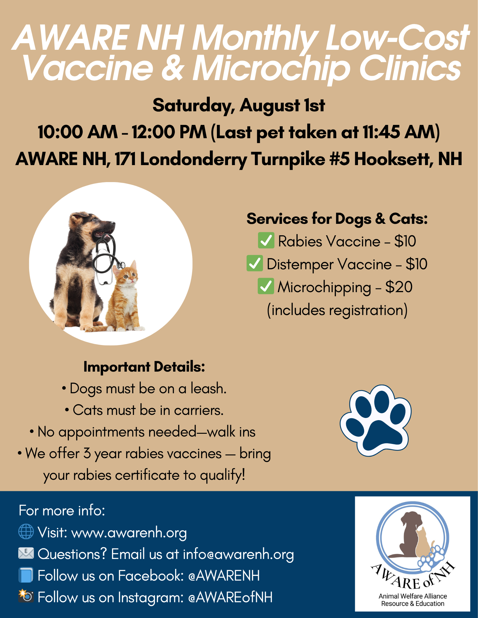 Low cost vaccine clinic NH